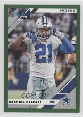2019 Panini Donruss Photo Variation Press Proof Green Ezekiel Elliott #75V - Image 1 of 2