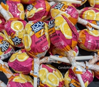 Jolly Ranchers PINK LEMONADE Lollipops Jolly Rancher POPS Pink Lemonade 22ct - Image 1 of 3
