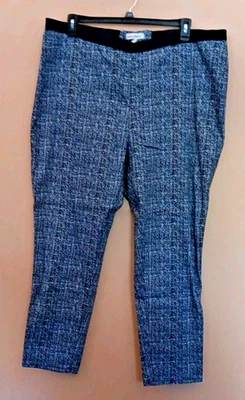 Pants Size 24 Womans Jessica London Blue Tweed Elastic Waist - Image 1 of 4