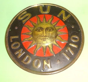 Letrero de seguro Sun London 1710 de colección en relieve de hojalata años 40 - Imagen 1 de 6
