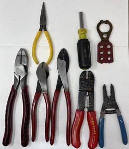 Klein Tools Lot Lineman Seitenschneider Nadel Nase Crimpzange Schraubendreher + - Bild 1 von 24