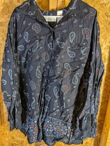 camicia liz claiborne prima edizione manica lunga con bottoni taglia 22w - Foto 1 di 6