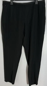 White House Black Market Career Casual Black Dress Pants Tapered Ankle Sz 14R - Picture 1 of 19