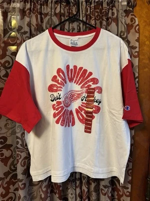 Camiseta Feminina Champion Detroit Red Wings Extra Grande Nova Com Etiqueta - Imagem 1 de 4