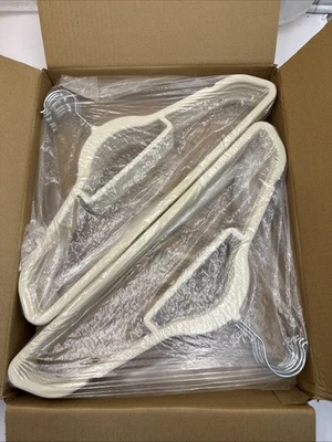 Blumtal Kleiderbügel 20 Stück Samt Elfenbein platzsparend - Bild 1 von 4