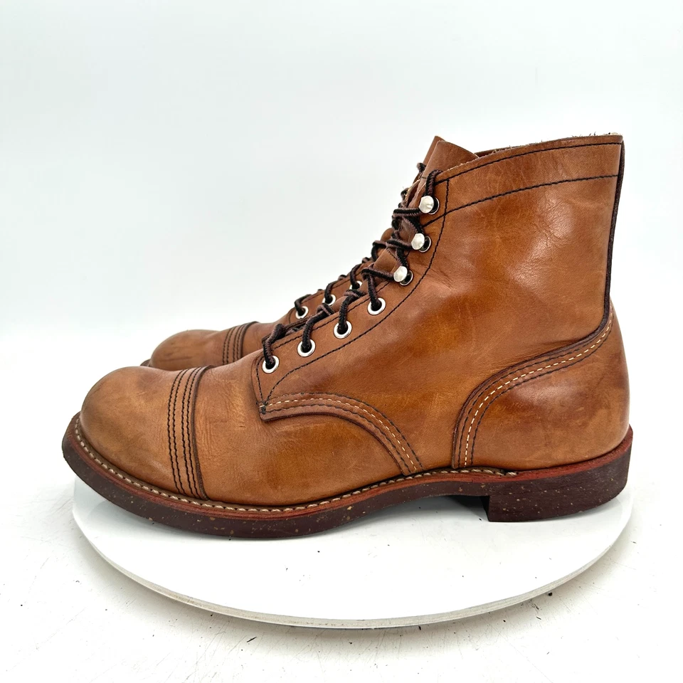 Red Wing Iron Ranger Men Size 9.5 D Medium Brown Leather Cap Toe Ankle Boot - Image 1 of 4