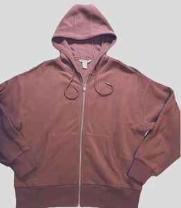 Athleta Balance MicroFleece Full Zip Hoodie - Women’s Small Hooded Pockets Berry - Picture 1 of 15