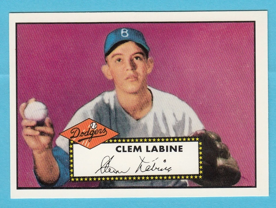 1952 Topps Baseball Reprint # 342 Clem Labine  -- Brooklyn Dodgers -- Box 733 - Image 1 of 1