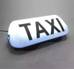 36cm Taxi Roof Sign Aerodynamic Magnetic Taximeter Cab Top Lamp 12V White Light - Picture 1 of 11