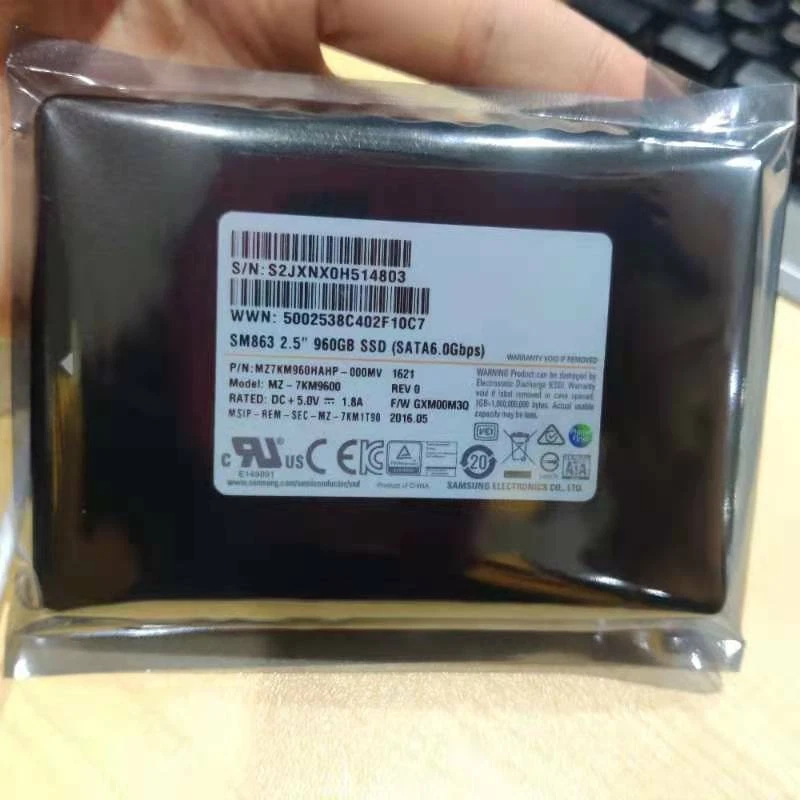 Samsung 960GB SSD SM863 MLC 2.5" Solid State Drive MZ-7KM9600 MZ7KM960HAHP-00005 - Image 1 of 1
