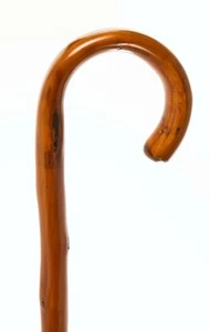 Crook castaño manchado de caoba 4 longitudes con férula bastón para caminar - Imagen 1 de 2