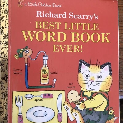Little Golden Book Richard Scarry’s BEST LITTLE WORD BOOK EVER HB 92 EUC Vintage - Image 1 of 4