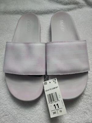 Women's Adidas Adilette Comfort Slides Sandals Women's Size 11 Lilac / Pink - Image 1 of 4