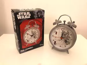 STAR WARS Disney Mini Twin Bell Alarm Clock Millennium Falcon - Picture 1 of 2