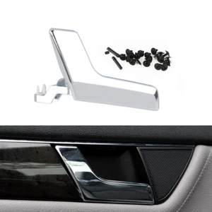 Kit de reparación de manija de puerta interior lateral izquierdo plateado brillante para Benz C250 C350 C400 - Imagen 1 de 12
