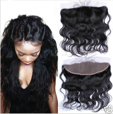 13x4 Brazilian Body Wave Lace Frontal Closure 8A Virgin Human Hair Lace Closure - Image 1 of 4