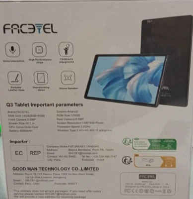 TABLET 10,1" RAM: 14GB (8+6) CPU: OCTA-CORE ROM: 128GB WIRELESS 802.11 A/B/G/N/A - Immagine 1 di 2