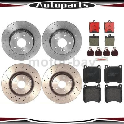 Pastillas de freno y rotores delanteros traseros para Mercedes-Benz SLK280 3,0 L 2008 2007 2006 Foto 1 de 4