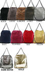 Women Large Chain Trim Tote Bag Ladies Chain Handle Shopper Shoulder Handbag 04A
