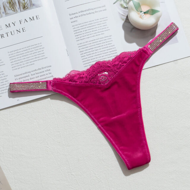  Victoria's Secret Pink Crushed Velvet Thong Panty