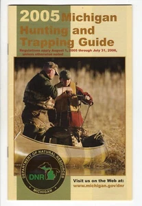 2005 MICHIGAN DNR HUNTING & FISHING GAME LAWS DIGEST GUIDE - MICHIGAN-DEER-PATCH - Picture 1 of 1