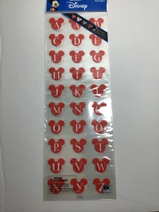 Disney Mickey Mouse icono alfabeto pegatinas 60 piezas en 2 hojas!  - Imagen 1 de 2