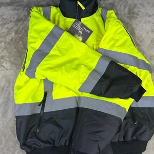 Majestic M-SAFE 75-1383 HI VIS TRANSFORMER 8-IN-1 HIGH VISIBILITY BOMBER JACKET - Picture 1 of 9