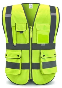 XIAKE Reflective Safety Vest for Men & Women High Visibility Class 2 Vest wit... - Picture 1 of 5