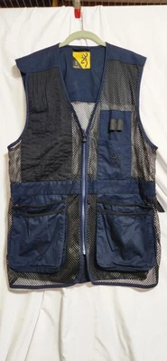 Browning Trapper Creek Shooting Vest Blue, Black Mesh breathable XL - Image 1 of 4