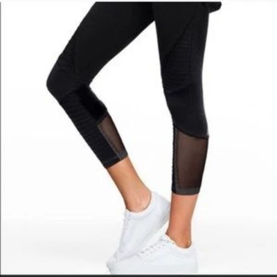 Розовые черные леггинсы Victoria's Secret Ultimate Moto размер M - Изображение 1 из 4