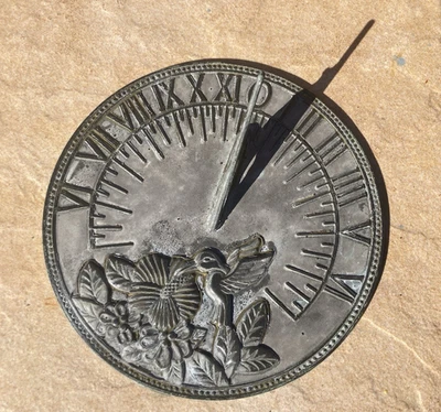 Винтажные металлические солнечные часы садовый декор циферблат - Изображение 1 из 2
