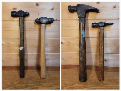 A Collection Of Various Vintage Hammers 2 X Ball Peen 1 X Cross Peen & 1 X Claw - Image 1 of 4