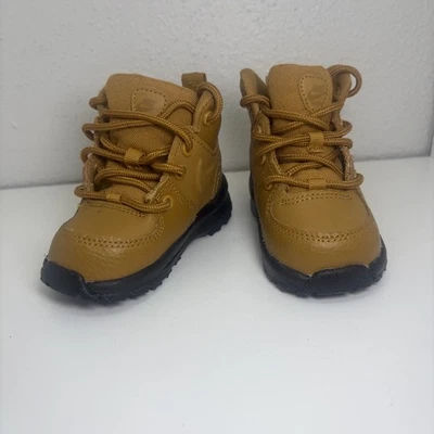 Nike Manoa LTR TD Marrón Tostado Bota Zapato Niño Pequeño Talla 4C BQ5374-700 Foto 1 de 4