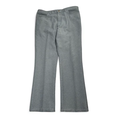 Pantalones Lee De Colección Para Hombre 36x30 Gris Poliéster Vestido Arrugado Disco EE. UU. Unión Años 70 Foto 1 de 4