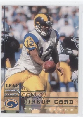 1998 Leaf Rookies & Stars Team Lineup Card Tony Banks #279 - Image 1 of 2