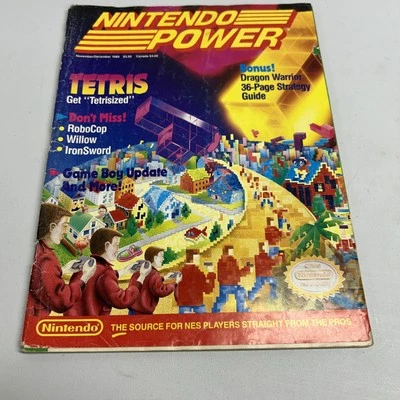 Nintendo Power Magazine Vol. # 9 November / December 1989 Tetris Rare - Image 1 of 4