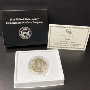 2011-D US Army Commemorative 50c UNC Clad Half Dollar W/ Box COA OGP - Picture 1 of 1