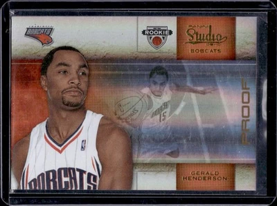 2009-10 Panini Studio Gerald Henderson Proofs Gold Rookie RC #34/49 - Image 1 of 2