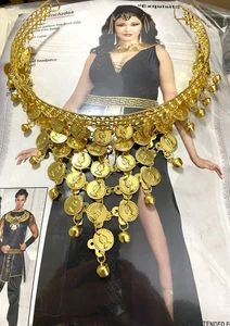 Dreamgirls Damen Kleopatra Kostüm 1x/2x Ägyptische Königin Kleid Halloween + EXTRAS - Bild 1 von 9