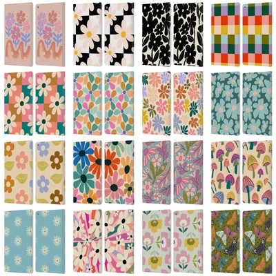 OFFICIAL GABRIELA THOMEU RETRO LEATHER BOOK WALLET CASE COVER FOR AMAZON FIRE - Image 1 of 4