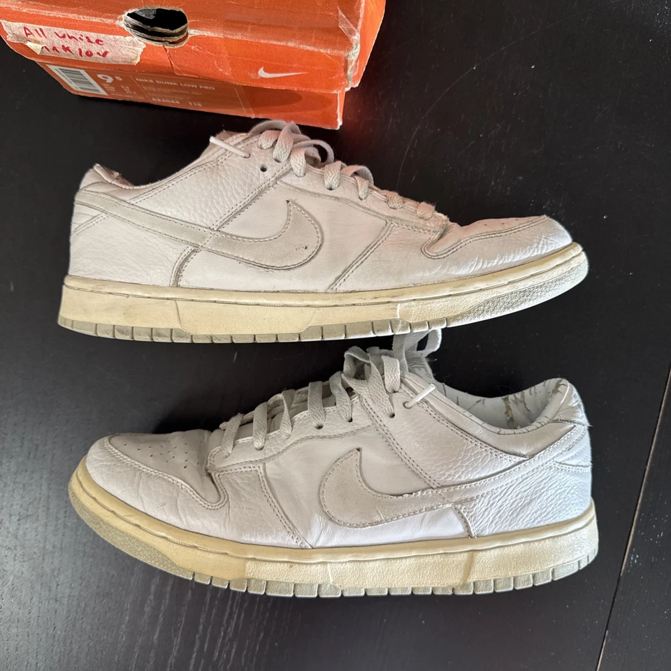Size 9.5 - Nike Dunk Pro B Low White 2002 - Image 1 of 4