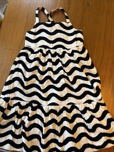 Hanna Andersson Wavy Ecru Muslin Twirl Dress Girls Size 130 8 NWOT - Picture 1 of 9