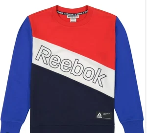 Reebok Boys Relay Active Crewneck Sweatshirt, Size XL 14-16 Blue/White/Red - Picture 1 of 1