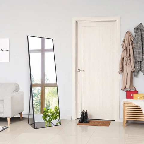 65"x22" Full Length Floor Mirror Full Body Wall Mirror Freestanding for Bedroom Cover