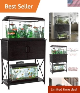 Modern 20-29 Gallon Fish Tank Stand with Cabinet Storage - 330 lbs Capacity - Picture 1 of 9