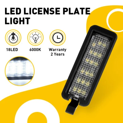 Luz de matrícula LED de 1 pieza para Jeep Compass 2017-2021 blanca 6500 k súper brillante Foto 1 de 4