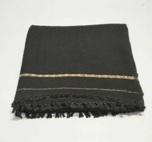 100% WOOL AFGHAN PATOO HANDMADE WARM SOLID PASHTUN SHAWL SCARF WRAP MENS WOMENS - Picture 1 of 10