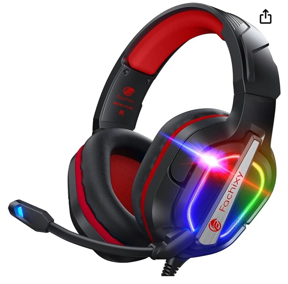 Fachixy FC200 Cuffie Gaming per PS4 PS5 PC Xbox Nintendo Switch Cuffie Xbox c... - Immagine 1 di 4