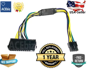 DELL 24 Pin to 8 Pin ATX PSU Power Supply Adapter Cable 9020 7040 T1700 T3620 - Afbeelding 1 van 2