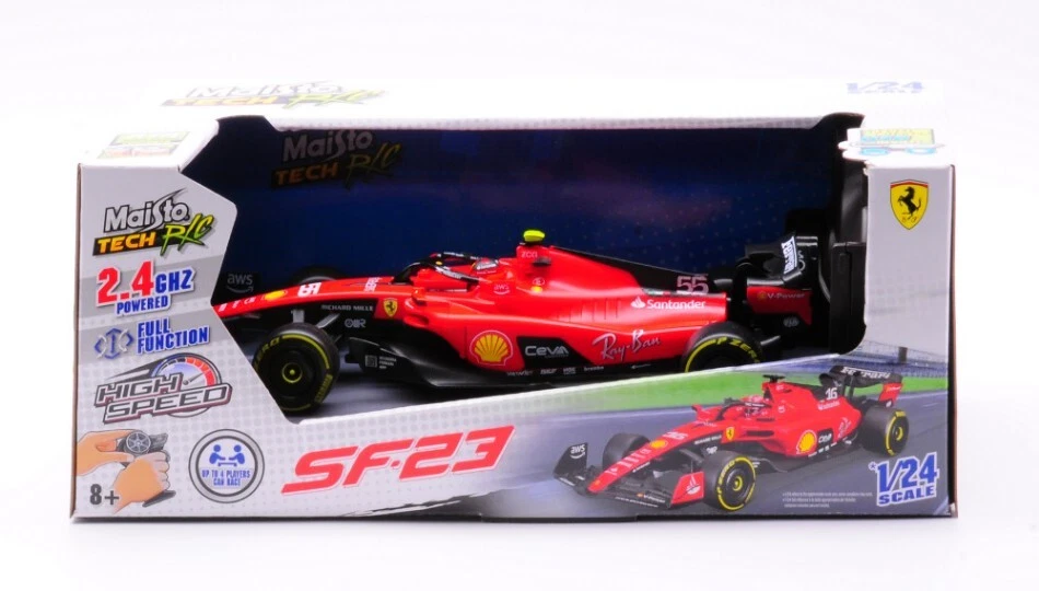 Modellauto Auto Ferngesteuertes Ferrari SF-23 F1 Sainz 1:24 modellbau - Bild 1 von 1
